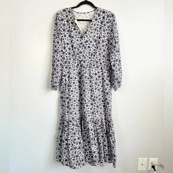 OLIVIA JAMES THE LABEL Size L • Blue Floral Emory Dress. - Picture 2 of 5